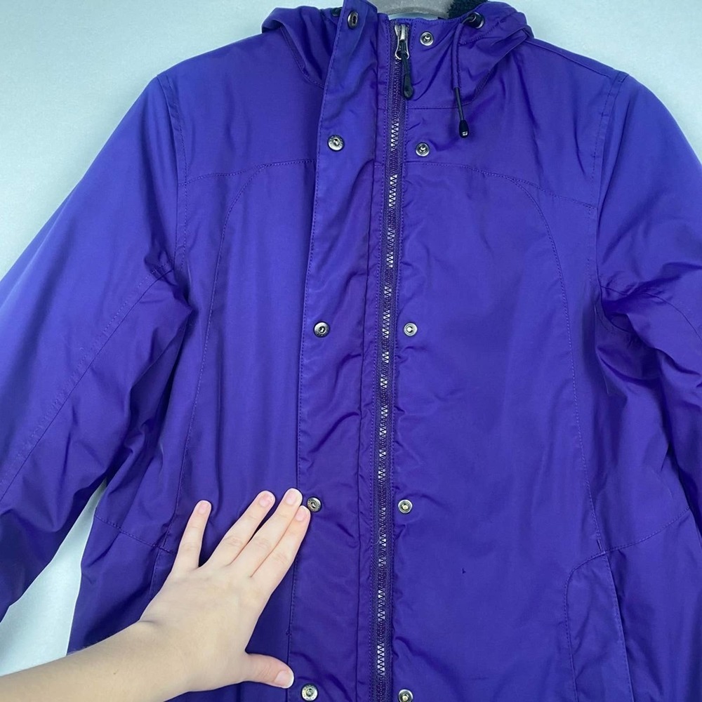 L.L.Bean Women's Small Purple Fleece Lined Hooded Zip Up Winter Jacket Coat‎ - Picture 7 of 14